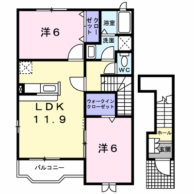 サンパティークＣ 201【管理NO：1-013547301-02010】 ★家具家電は申し込み後に搬入します★の外観画像