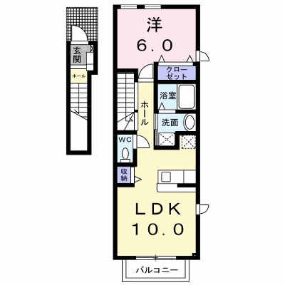ソレイユ・Ｆ 201【管理NO：1-011531601-02010】 ★家具家電は申し込み後に搬入します★ ★2026年11月中旬入居可能★の外観画像