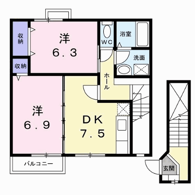 グレィス 203【管理NO：1-013378201-02030】 ★家具家電は申し込み後に搬入します★ ★2026年10月上旬入居可能★の外観画像