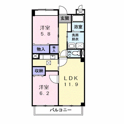フレール与野本町　弐番館 102【管理NO：1-011745601-01020】 ★家具家電は申し込み後に搬入します★ ★2026年10月上旬入居可能★の外観画像