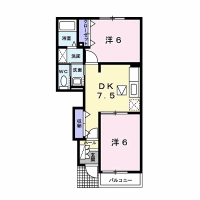 エピナールＢ 103【管理NO：1-012683002-01030】 ★家具家電は申し込み後に搬入します★ ★2026年09月下旬入居可能★の外観画像