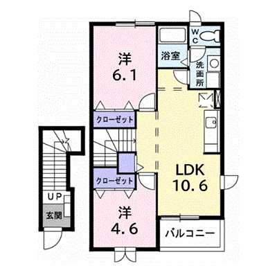 マイ・メリーチ吉岡 202【管理NO：1-011277201-02020】 ★家具家電は申し込み後に搬入します★ ★2026年10月中旬入居可能★の外観画像