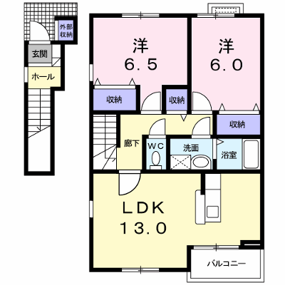 ボム・コリ－ヌⅣ 202【管理NO：1-011872801-02020】 ★家具家電は申し込み後に搬入します★ ★2026年10月上旬入居可能★の外観画像