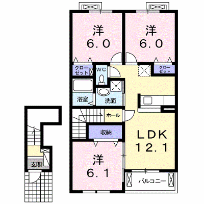 アーバングレイスⅤ 203【管理NO：1-022322401-02030】 ★家具家電は申し込み後に搬入します★ ★2026年10月中旬入居可能★の外観画像