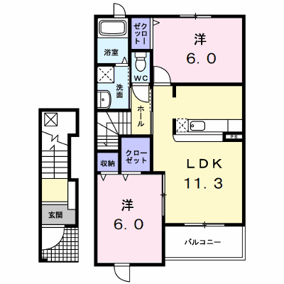 ラフィーネＡ 202【管理NO：1-014171501-02020】 ★家具家電は申し込み後に搬入します★ ★2026年10月中旬入居可能★の外観画像