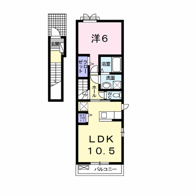 グレイス 201【管理NO：1-020943601-02010】 ★家具家電は申し込み後に搬入します★ ★2026年10月中旬入居可能★の外観画像