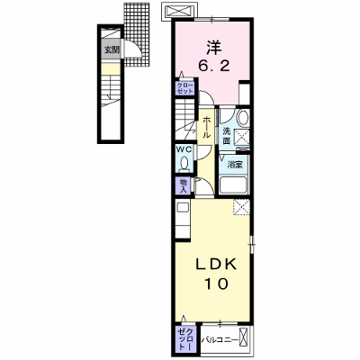 プチメゾン松和花壇 201【管理NO：1-024070201-02010】 ★家具家電は申し込み後に搬入します★ ★2026年10月上旬入居可能★の外観画像