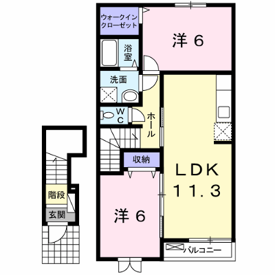 ノイ・フリーデＢ 202【管理NO：1-016676802-02020】 ★家具家電は申し込み後に搬入します★の外観画像