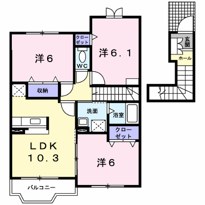 メリー・プラッツ　Ⅱ 203【管理NO：1-013676602-02030】 ★家具家電は申し込み後に搬入します★ ★2026年09月中旬入居可能★の外観画像