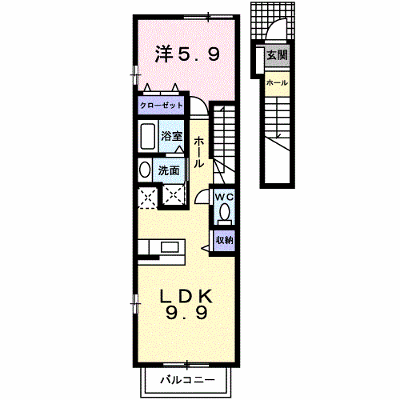 エトワール・ＡＩ　Ａ 203【管理NO：1-010724701-02030】 ★家具家電は申し込み後に搬入します★ ★2026年09月下旬入居可能★の外観画像