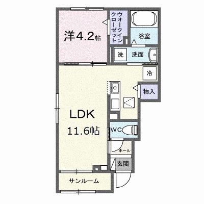 シャンテ　カノンＢ 101【管理NO：1-028557102-01010】 ★家具家電は申し込み後に搬入します★の外観画像