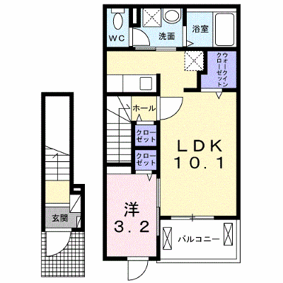 Ｄ．ＫｏＫｏｎａ　Ａ 202【管理NO：1-026261601-02020】 ★家具家電は申し込み後に搬入します★ ★2026年10月中旬入居可能★の外観画像