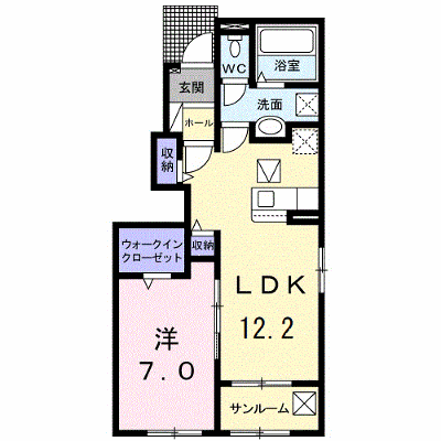 トロワ・ブランシュＢ 101【管理NO：1-026319102-01010】 ★家具家電は申し込み後に搬入します★ ★2026年10月上旬入居可能★の外観画像