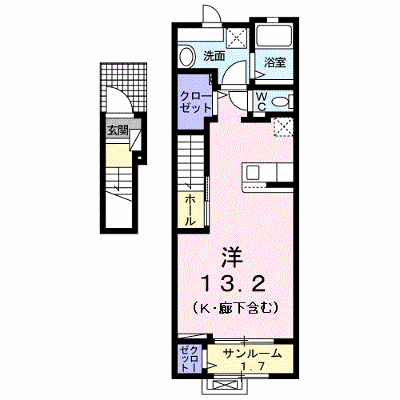 カーサ・ソレイユ 203【管理NO：1-024561501-02030】 ★家具家電は申し込み後に搬入します★ ★2026年10月上旬入居可能★の外観画像
