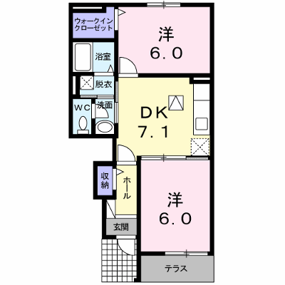 セトル与田 102【管理NO：1-016774301-01020】 ★家具家電は申し込み後に搬入します★ ★2026年10月中旬入居可能★の外観画像