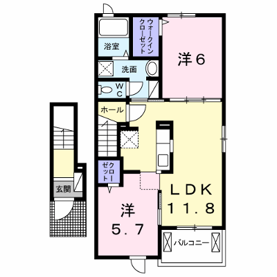 ピュアータウンクルメⅢ 204【管理NO：1-022313903-02040】 ★家具家電は申し込み後に搬入します★ ★2026年10月中旬入居可能★の外観画像
