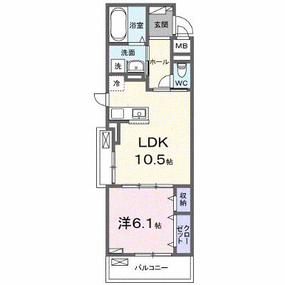 グレイスパークⅢ 206【管理NO：1-028600301-02060】 ★家具家電は申し込み後に搬入します★ ★2027年02月上旬入居可能★の外観画像