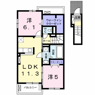ペジーブル　なかの　Ｂ 206【管理NO：1-024376002-02050】 ★家具家電は申し込み後に搬入します★ ★2026年10月中旬入居可能★の外観画像