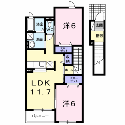 プレイスⅠ 202【管理NO：1-015524401-02020】 ★家具家電は申し込み後に搬入します★ ★2026年10月中旬入居可能★の外観画像