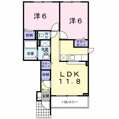 エスポアールＣ 102【管理NO：1-015077201-01020】 ★家具家電は申し込み後に搬入します★ ★2026年10月上旬入居可能★の外観画像