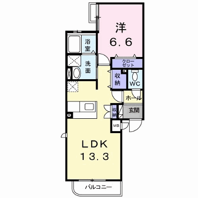 ジラソーレ 201【管理NO：1-013889501-02010】 ★家具家電は申し込み後に搬入します★ ★2026年10月上旬入居可能★の外観画像