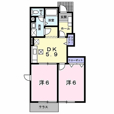 セレーノ御所野 102【管理NO：1-010452901-01020】 ★家具家電は申し込み後に搬入します★ ★2026年10月上旬入居可能★の外観画像