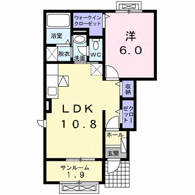 サンシャトーＤ 101【管理NO：1-020390501-01010】 ★家具家電は申し込み後に搬入します★ ★2026年10月下旬入居可能★の外観画像