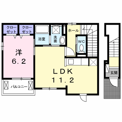 メゾン・リュヴィル 201【管理NO：1-028735201-02010】 ★家具家電は申し込み後に搬入します★ ★2027年01月下旬入居可能★の外観画像
