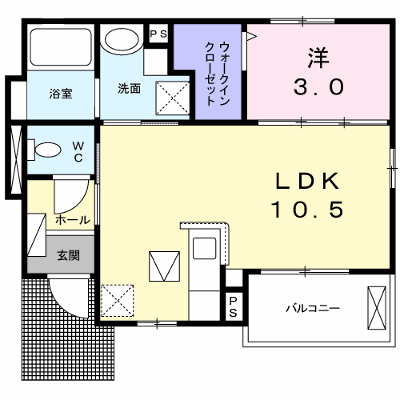 メゾン・リュヴィル 104【管理NO：1-028735201-01040】 ★家具家電は申し込み後に搬入します★ ★2027年01月下旬入居可能★の外観画像