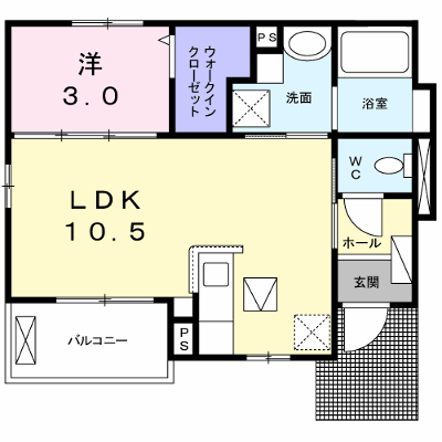 メゾン・リュヴィル 101【管理NO：1-028735201-01010】 ★家具家電は申し込み後に搬入します★ ★2027年01月下旬入居可能★の外観画像