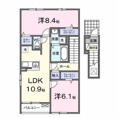 メゾン・ルミエールⅠ 204【管理NO：1-028791001-02040】 ★家具家電は申し込み後に搬入します★ ★2027年03月上旬入居可能★の外観画像