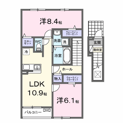 メゾン・ルミエールⅠ 203【管理NO：1-028791001-02030】 ★家具家電は申し込み後に搬入します★ ★2027年03月上旬入居可能★の外観画像