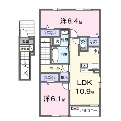 メゾン・ルミエールⅠ 201【管理NO：1-028791001-02010】 ★家具家電は申し込み後に搬入します★ ★2027年03月上旬入居可能★の外観画像