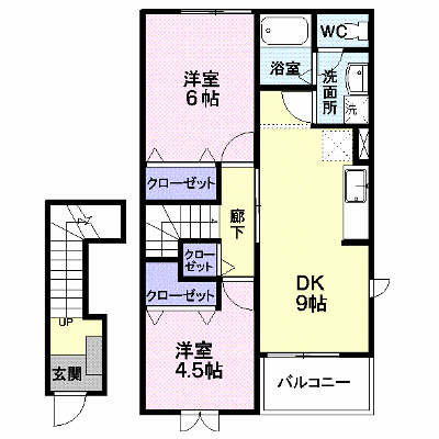 アンソレイエ 203【管理NO：1-010835101-02030】 ★家具家電は申し込み後に搬入します★ ★2026年11月中旬入居可能★の外観画像