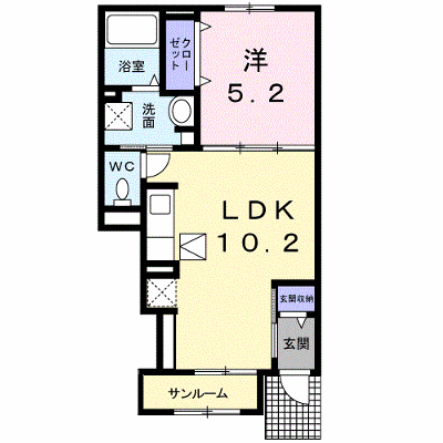 ペイサージュⅤ 102【管理NO：1-022022801-01020】 ★家具家電は申し込み後に搬入します★ ★2026年10月上旬入居可能★の外観画像