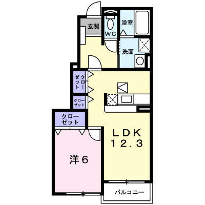 エレガントＢ 103【管理NO：1-013363802-01030】 ★家具家電は申し込み後に搬入します★ ★2026年10月中旬入居可能★の外観画像