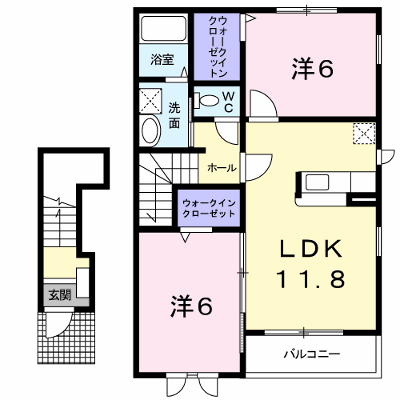 ハピリィメゾンＰＡＲＴⅡ－Ｂ 205【管理NO：1-014509002-02040】 ★家具家電は申し込み後に搬入します★ ★2026年10月中旬入居可能★の外観画像