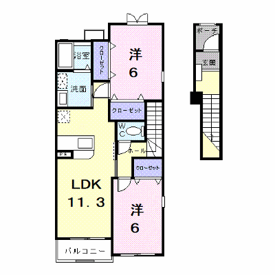 ビクトリーＢ 201【管理NO：1-013534702-02010】 ★家具家電は申し込み後に搬入します★ ★2026年10月下旬入居可能★の外観画像