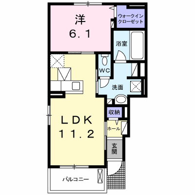 メゾン・ド・グラース 101【管理NO：1-021349901-01010】 ★家具家電は申し込み後に搬入します★の外観画像