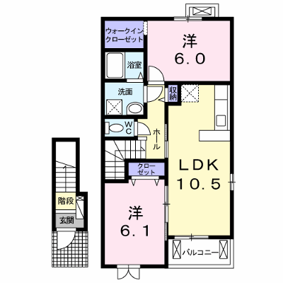 ラブリーＫ＆ＭⅡ 203【管理NO：1-020274901-02030】 ★家具家電は申し込み後に搬入します★ ★2026年10月下旬入居可能★の外観画像