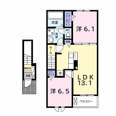 アレグリア 202【管理NO：1-027242401-02020】 ★家具家電は申し込み後に搬入します★ ★2026年10月中旬入居可能★の外観画像