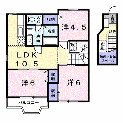 Ｋ．ウェルレジデンス 204【管理NO：1-012303501-02040】 ★家具家電は申し込み後に搬入します★ ★2026年10月上旬入居可能★の外観画像