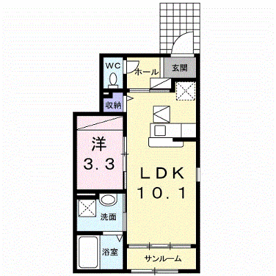 サンレミ　Ⅱ 101【管理NO：1-017173402-01010】 ★家具家電は申し込み後に搬入します★ ★2026年10月上旬入居可能★の外観画像
