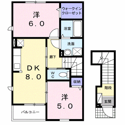 ベルズかたかごＢ 201【管理NO：1-014192502-02010】 ★家具家電は申し込み後に搬入します★の外観画像