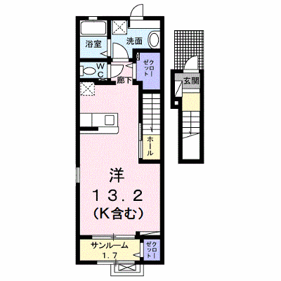 ノムラ・シュロスＢ 205【管理NO：1-025574302-02050】 ★家具家電は申し込み後に搬入します★ ★2026年11月中旬入居可能★の外観画像
