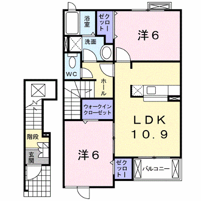 プランタン　Ａ 202【管理NO：1-014257001-02020】 ★家具家電は申し込み後に搬入します★ ★2026年10月中旬入居可能★の外観画像