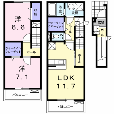 ディライト一番町 201【管理NO：1-013654101-02010】 ★家具家電は申し込み後に搬入します★ ★2026年10月中旬入居可能★の外観画像