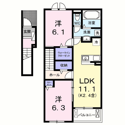 リバーテラスＫ 202【管理NO：1-027875001-02020】 ★家具家電は申し込み後に搬入します★ ★2026年11月中旬入居可能★の外観画像