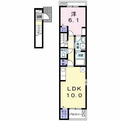 サングレース 201【管理NO：1-024643301-02010】 ★家具家電は申し込み後に搬入します★ ★2026年10月中旬入居可能★の外観画像