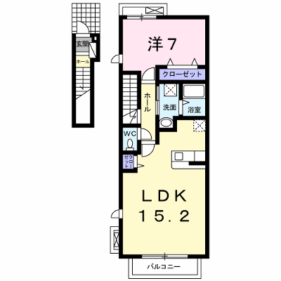 プリムローズ 202【管理NO：1-016567101-02020】 ★家具家電は申し込み後に搬入します★ ★2026年10月中旬入居可能★の外観画像